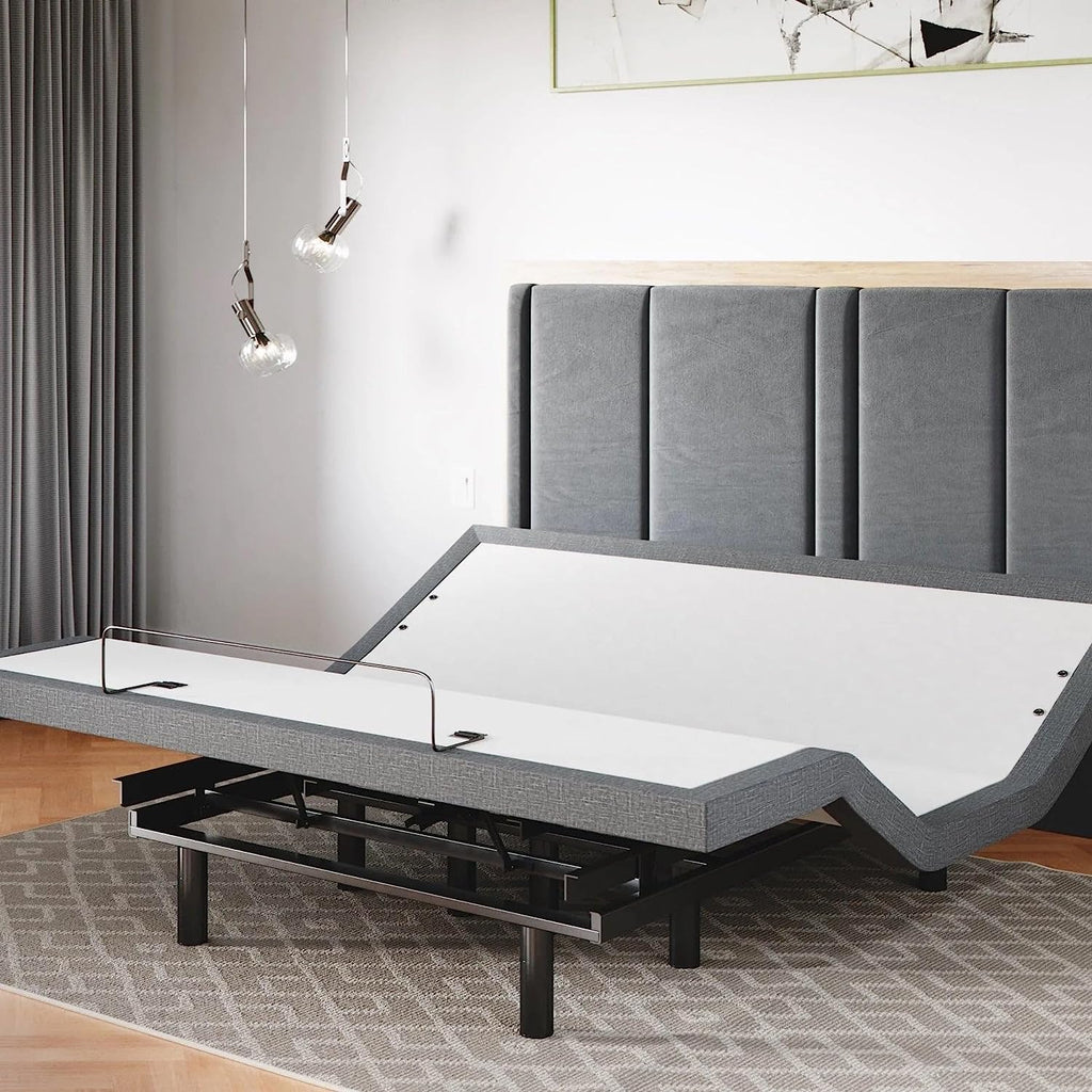 King Adjustable Bed Base Frame 5 Minute Assembly, Head & Foot Articulation, USB Ports, Zero Gravity, Interactive Dual Massage, Wireless, Classic (King)